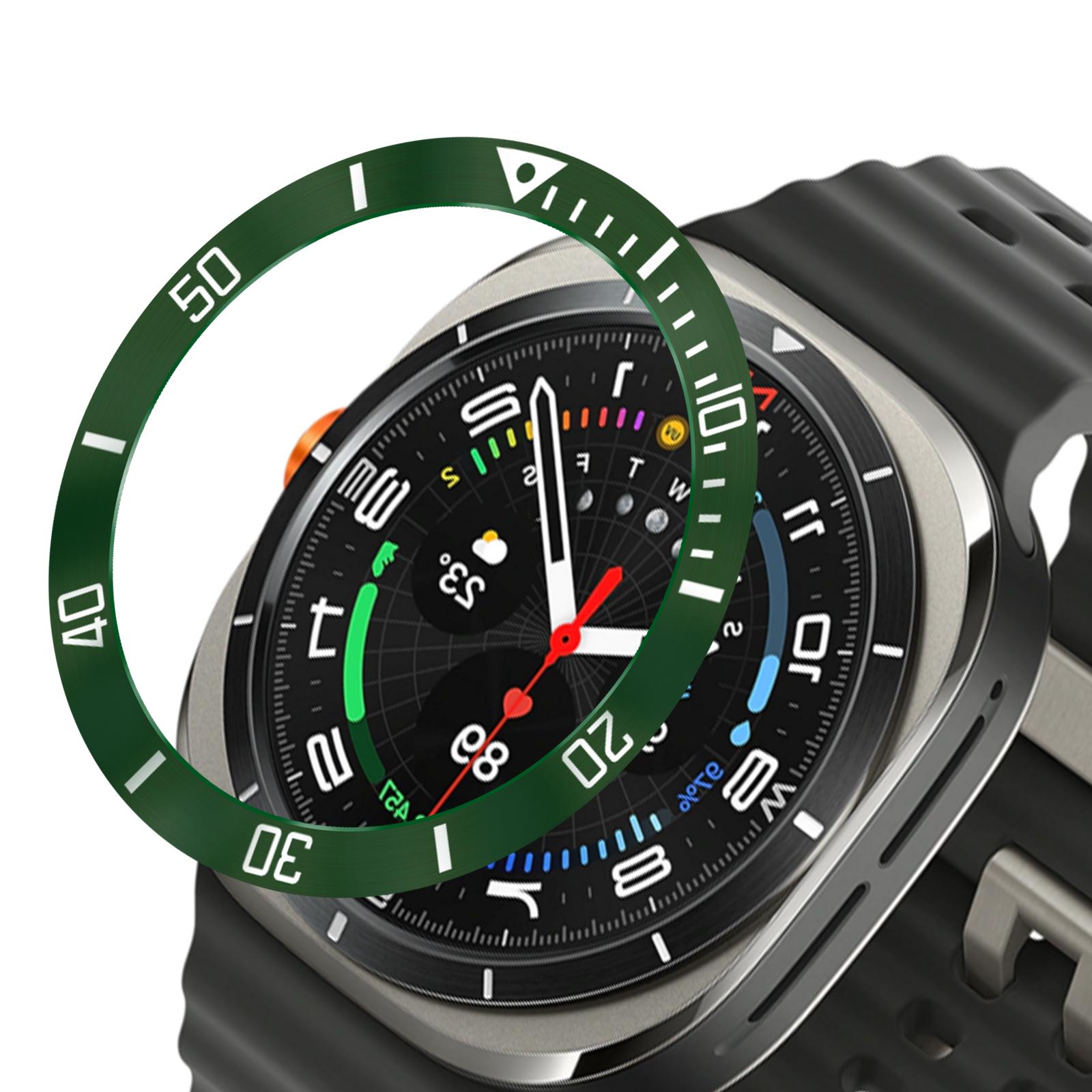 

For Samsung Galaxy Watch Ultra 47mm Watch Bezel Ring Metal Dial Bezel Adhesive Frame Ring Cover F