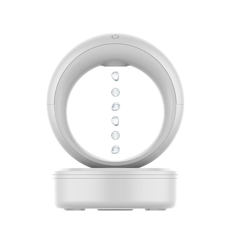 

Тихий увлажнитель воздуха с функцией холодного тумана, антигравитационный увлажнитель воздуха с функцией капель воды, со светодиодной подсветкой, резервуар на 680 мл, увлажнитель воздуха с функцией капель дождя, 3 режима белый