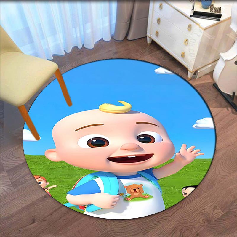 CoComelon Printed Round Rug Carpet Chair Rug Area Rug Entryway Doormats,for Office Chair Living Room Bedroom Kitchen Room.