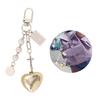 Sweet Bowknot Keychain Pendant Big Heart Charm Keyring for Purse Bag Backpack