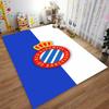 RCD Espanyol De Barcelona Logo Teppich mit Kronen-Design Blau Weiß Geeignet zur Verwendung als Anti-Rutsch-Matte für Wohnzimmer Schlafzimmer Sofas