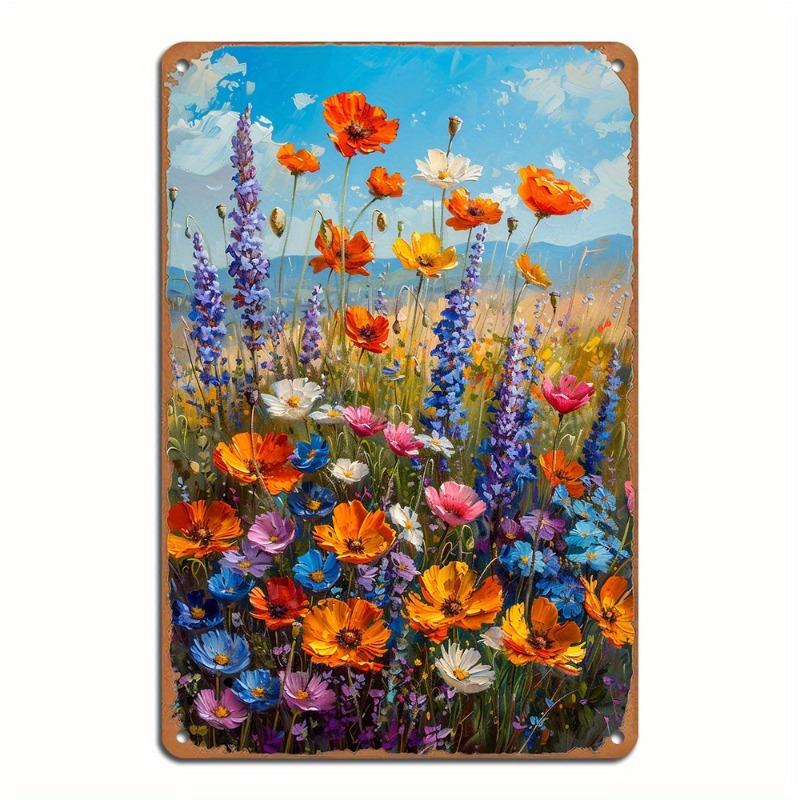 2D Flat Elegant Decorative Tin Wall Sign Made of Quality Iron with Classic Style for Rooms