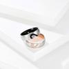 Diamond Studded Heart Shaped Titanium Steel Couples Engagement Ring Proposal and Love Set Zircon Couples Tail Ring