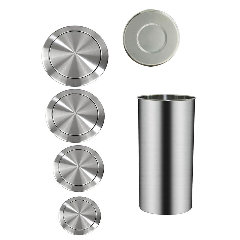 Rotating Lid Trash Can For Recessed Installation Kitchen Bathroom Application Countertop Waste Bucket for Odor Control