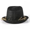 Top Hat Men'S Summer Outdoor Shade Sunscreen Hat Papyrus Shell Sun Hat Women'S Personality Fashion Trendy Hat Beach Hat