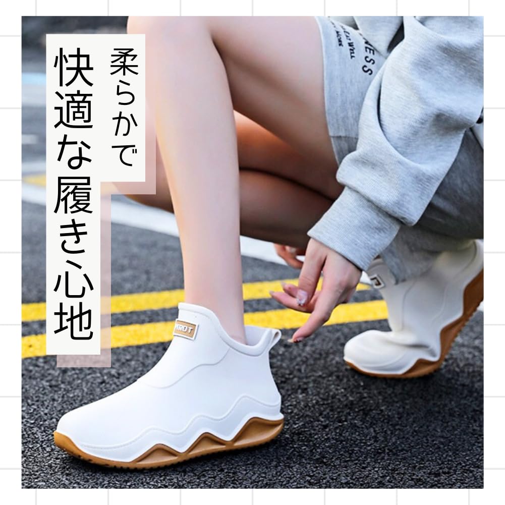 ALVEIN Waterproof Rain Easy to Walk Perfect for Outdoor and Fishing Japanese Shoe Women's Boots, Short, Typhoon-Proof, Low-Cut, Lightweight, in,