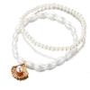 2025 Simple Artificial Pearl Scallop Shell Pendant Anklet Creative Retro Footwear Beach Ankle Bracelet Accessories