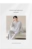 2026 Spring Men's Pure Cotton Casual Pajamas - Solid Color, Round Neck, Indoor/Outdoor Wear