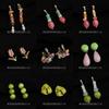 18K Gold Plated Clip-on Enamel Flower Earrings - Non-Pierced, High Color Retention