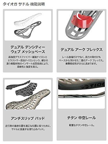 TIOGA Spider Straight Titanium Rail Saddle, Black