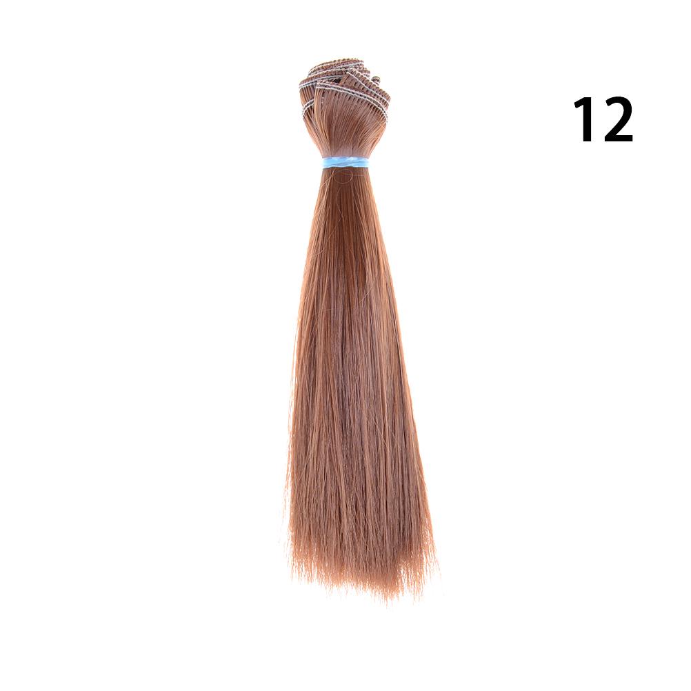 Capelli Per Bambole BJD - 15 Cm, Colori Vivaci (Nero, Rosa, Blu, Rosso), Per Fai Da Te E Riparazioni - Foto 6