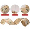 1PC Small Tree Pattern Festive Ribbon Embroidered Christmas Satin Ribbon 5mx5cm
