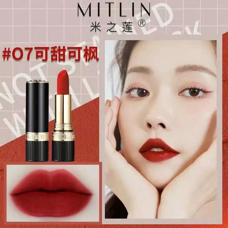 Velvet Matte Lipstick Milk Apricot Carrot Lipstick
