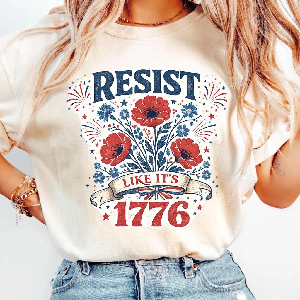 Resist Like It's 1776 Shirt, Anti Trump T-Shirt, America 250th Birthday Tee, 4th of July Patriotic Protest Graphic Shirt