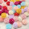 Resin Kawaii 3D Colorful Rose Flat back Flower Stone Scrapbook Figurines 10PCS DIY Bow Decor Accessories Crafts