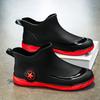 Fashion Fashionable Men's Women's Ankle Rain Boots Men's Non-slip Wear-resistant Waterproof Shoe Work Boots Suitable for Rainy Snowy Day