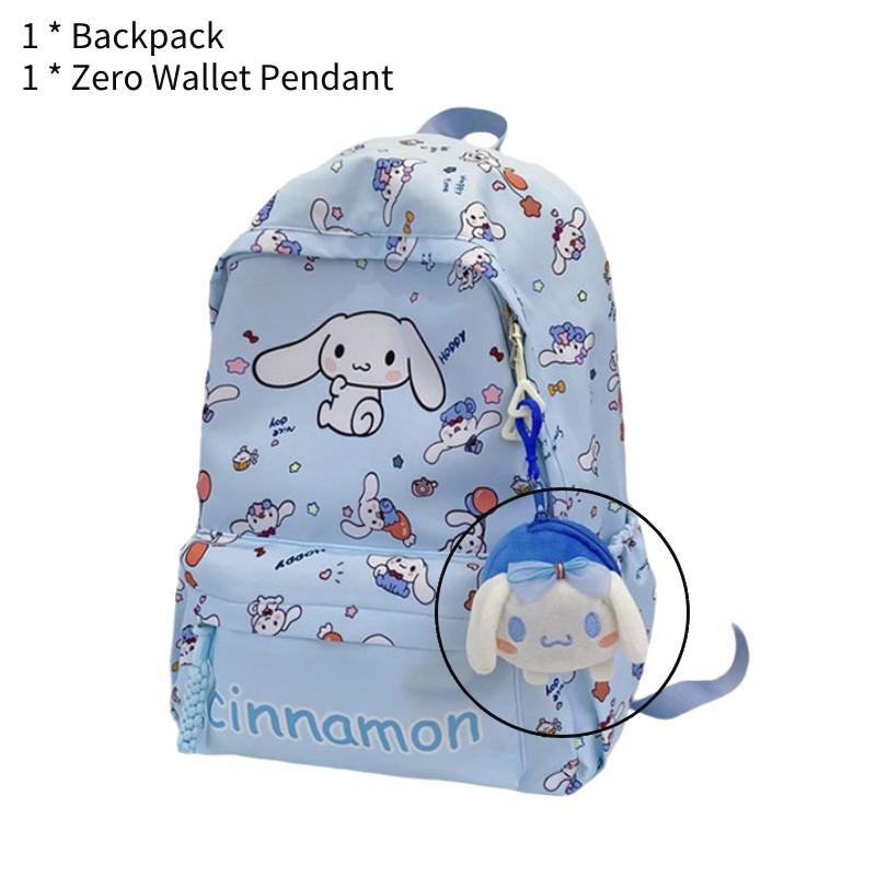 

Cute Nylon Backpack For School Kids And Teens With Cartoon Prints And Large Capacity