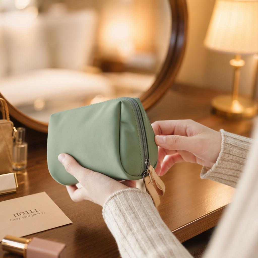 Makeup Bag Portable Cosmetic Organizer Pouch Women's Travel Waterproof Zipper Storage Bag