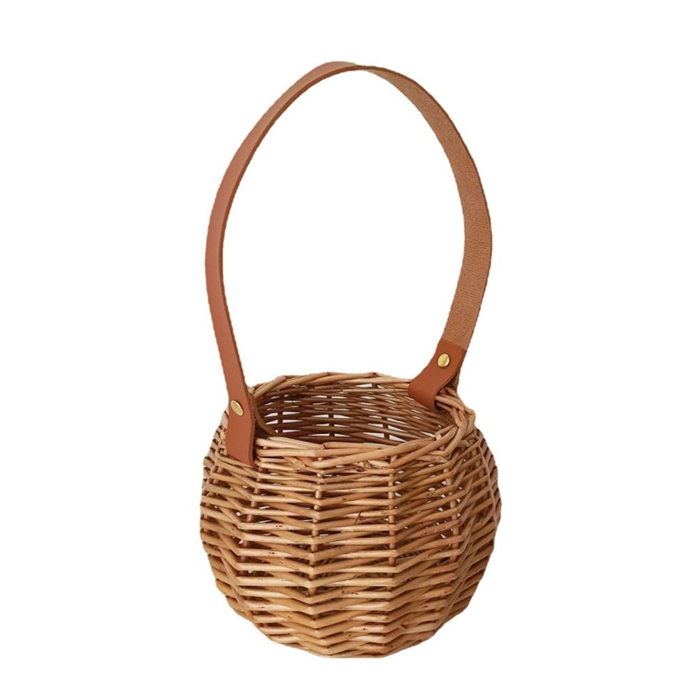 For Home Gardens Weave Handmade Flowerpot Containers Shopping Basket Picnic Basket Storage Basket 14cm