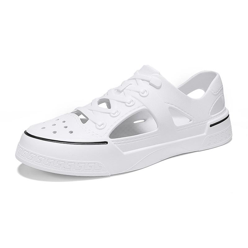 

Сандалии унисекс летние роскошные мокасины из ПВХ для мужчин и женщин удобные пляжные повседневные походные модные сандалии для активного отдыха 45 белый