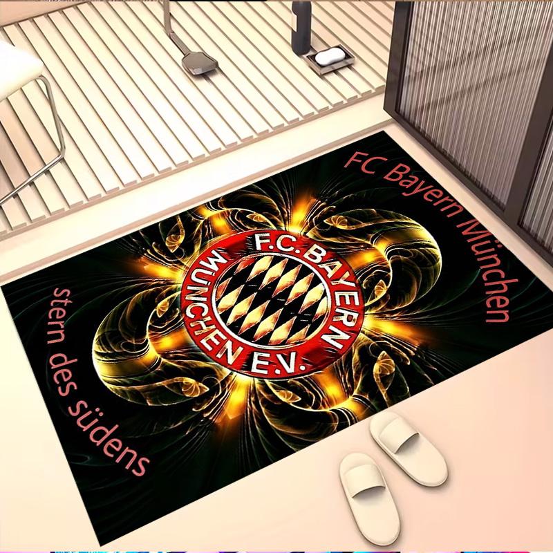 FC Bayern Print Rug, Washable Floor Carpet, For Entryway Dorm Laundry Room Office Study, Home Decor Birthday Christmas Gift