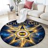 Custom Name Fenerbahçe Round Area Rug,Carpet Rug for Living Room Bedroom Sofa Playroom Decor,Non-slip Floor Mat