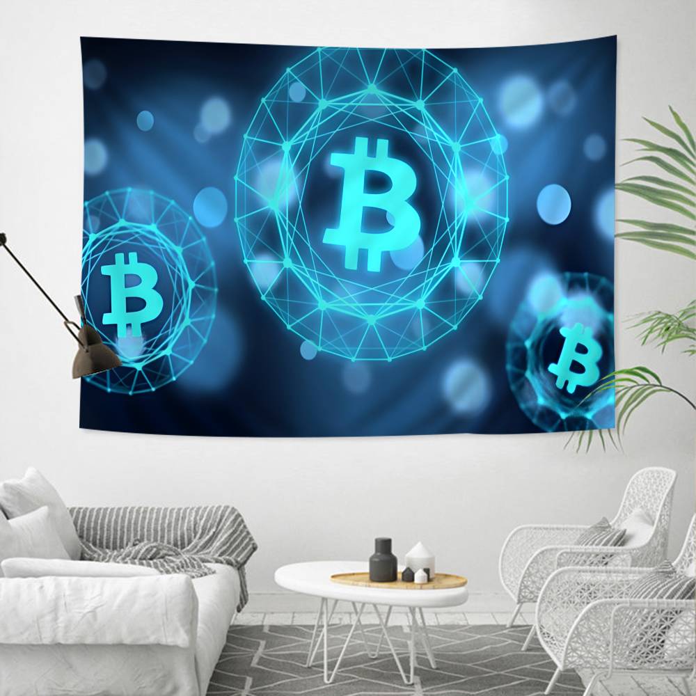 Crypto Currency Colorful Tapestry Wall Hanging Cheap Hippie Wall Hanging Bohemian Wall Tapestries Mandala Wall Hanging Sheets