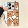 Funny Capybara Cartoon Cute Plating Phone Case For Xiaomi Redmi Note 14 15 Pro Plus 13 12 11 11S 11T 10 9S 9 5G Anti-Fall Airaba