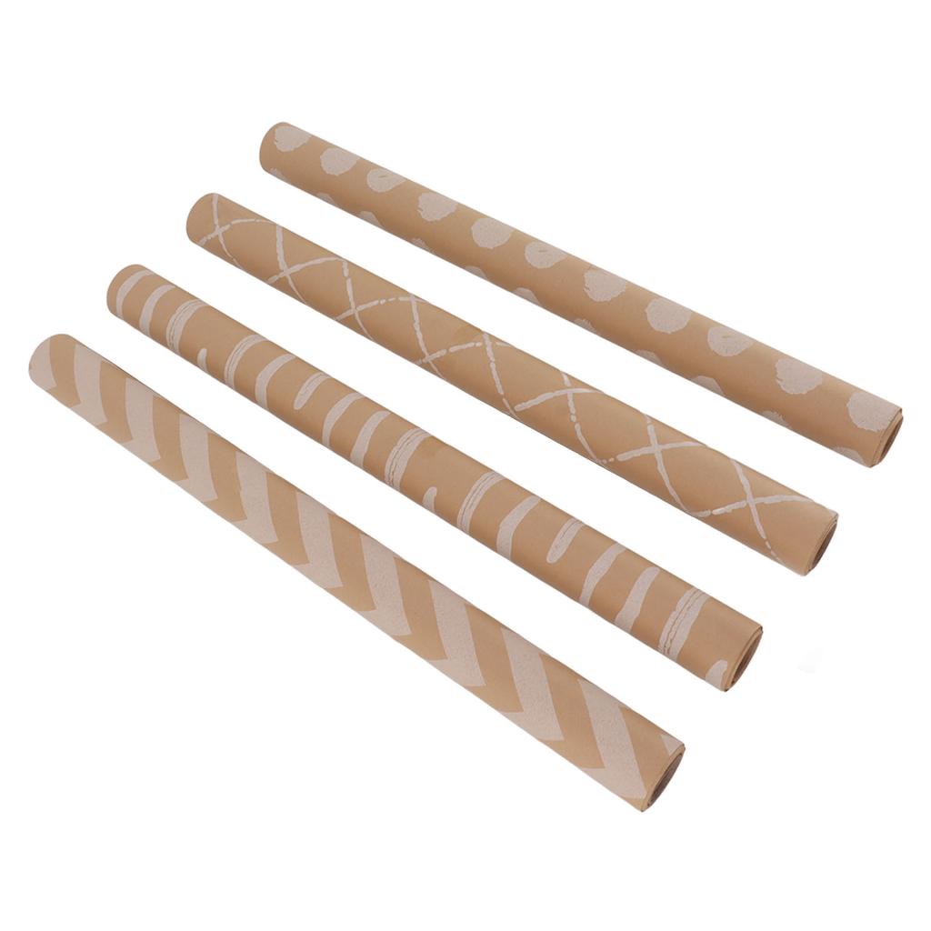 Wrapping Paper Set Multipurpose Environmentally Friendly Kraft Wrapping Paper Rolls with Tags for