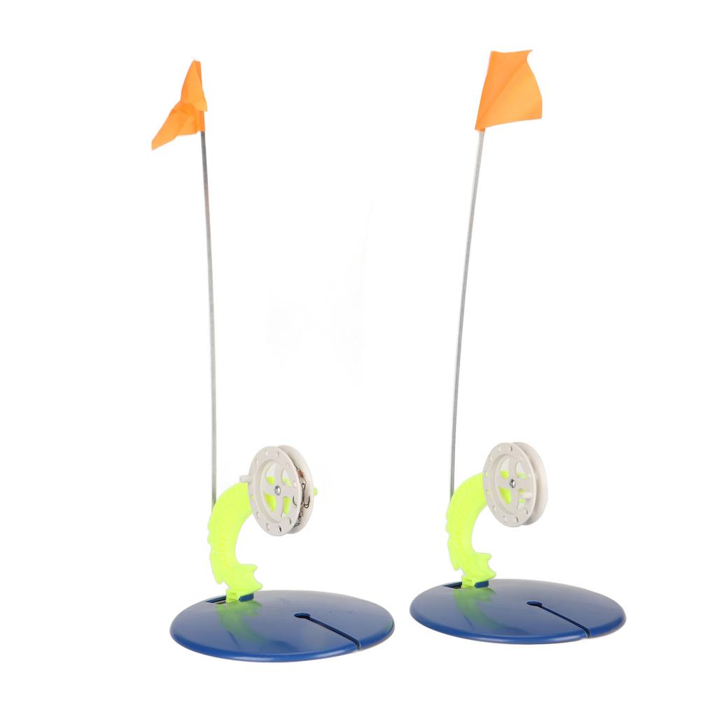 6 Set Ice Fishing Flag Portable Fishing Flag Outdoor Winter Fishing Supplies with Hooks Lines