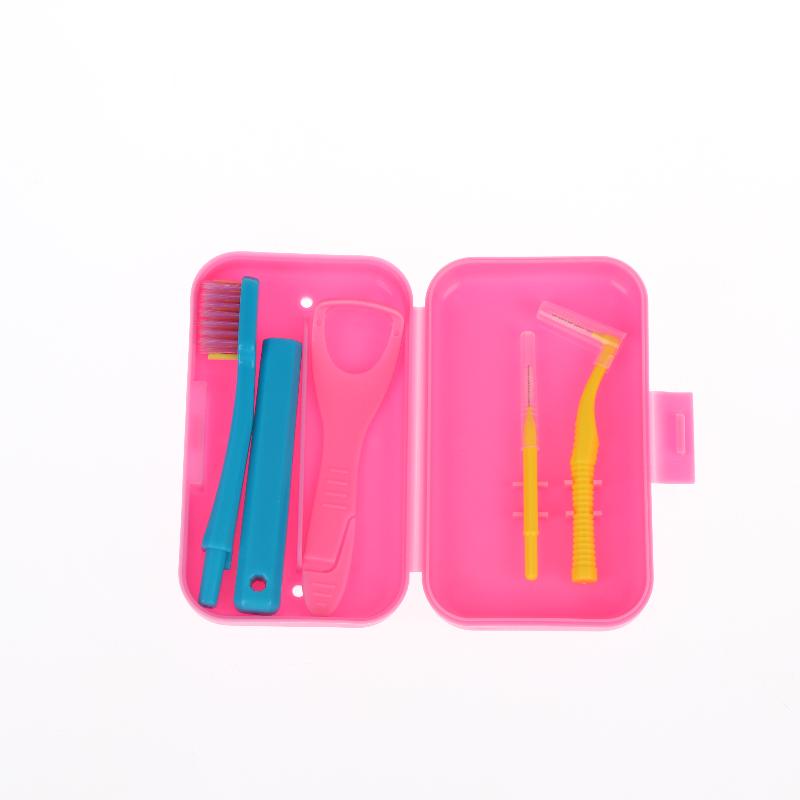 Care Kit Detachable Toothbrush with Interdental Brush Tongue Scraper Reusable Oral Set For Home Office Travel