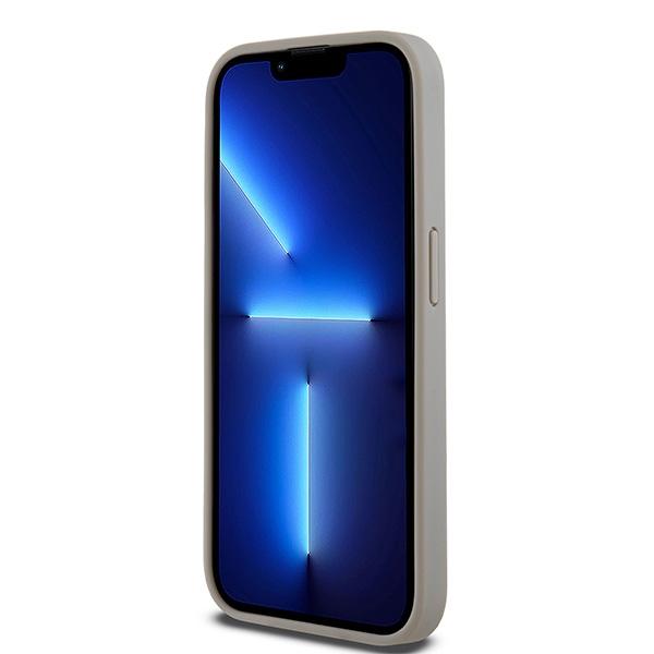 Dkny Dkhcp15Xprthsle Iphone 15 Pro Max6.7 Beige/Beige Hardcase Leather Mono Stripe & Metal Logo