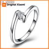 Simple AAAAA Crystal Ring Silver Color For Woman Fashion Wedding Engagement Party Gift Charm Jewelry