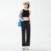 Women's Ice Silk Sun Protection High-Waist Wide-Leg Pants - Lightweight, Quick-Dry, Slimming, Casual, Versatile Summer Wear.