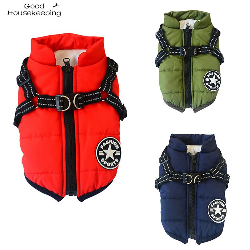 

Pet Dog Winter Vest Coat for Small Medium Dogs Puppy Warm Down Jacket Sleeveless Padded Vest With Harness Chest