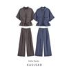 Kaslead New Arrival Women's Fashion Style Short Sleeve Hunting Shirt Casual Pants 3666062 3666064