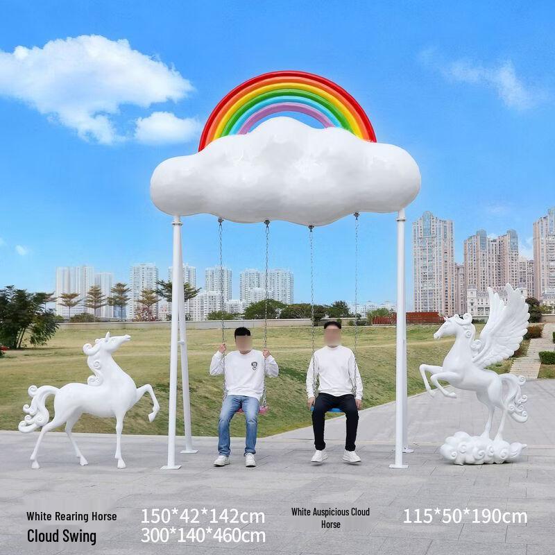 Large Fiberglass Horse Sculpture