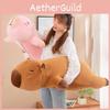 Plush Pillow Capybara With Inner Liner Soft Short Fur Stuffed Toy Animal