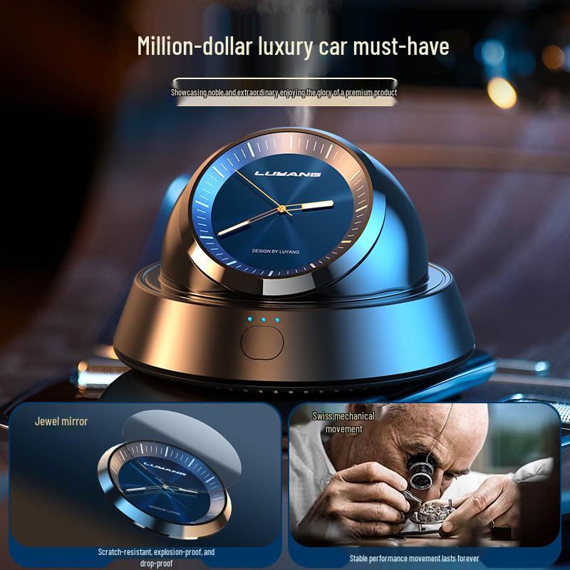 Advanced Car Aromatherapy Clock with Long-Lasting Scent - Interior Perfume Ornament