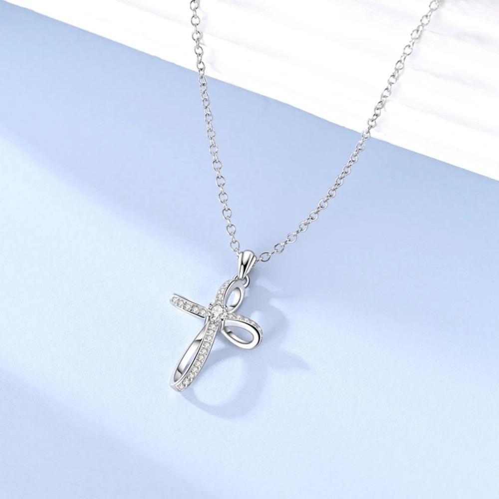 925 Silver Lucky Unicorn Necklace with Butterfly Firefly Bear Paw Print Zircon Chain Link Heart Jewelry for Women