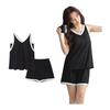 [MERONOCALLALY] Pajamas with Cup, Women's Tank Top, Shorts, Modal Fabric, Stretch, Cool, Soft, Thin, Good Sleep, Summer Room Wear