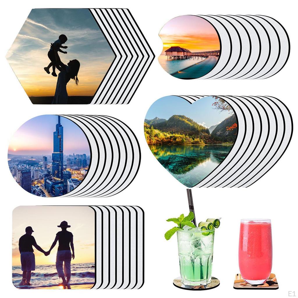 40x Podstawka do sublimacji, puste akcesoria do przenoszenia ciepła do napojów w salonie