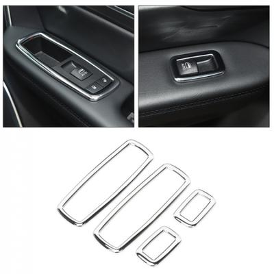 Window Lift Switch Button Cover Trim Frame For Jeep Grand Cherokee 2011+ Chrome