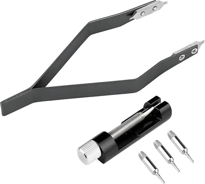 Black Spring Bar Removal Pliers with Y-Type Strap Remover and Spare Pins