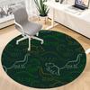 1pc Dino Pattern Office Round Area Rug, Indoor Mat Suitable For Office, Under Office Chairs Bedroom Living Room Home Decor, Room Deco