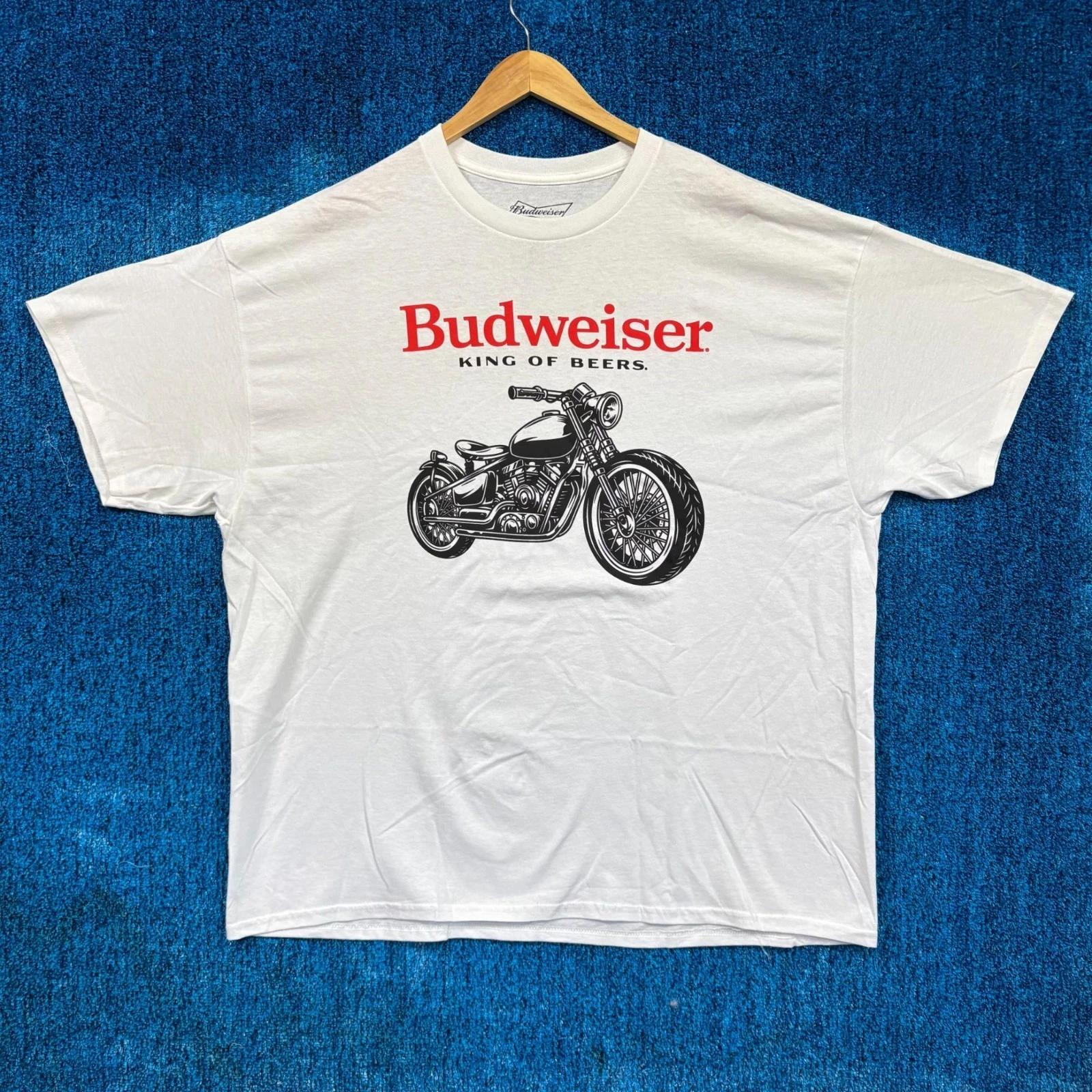 Budweiser King of Beers Harley Davidson Beer Promo Tee 2XL 3XL