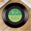 Retro Music Vinyl Pattern Round Floor Mat Soft Non-Slip Carpet for Living Room Children's Room Stylish Rug for Chair Home Decor