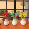 Mini Vaso in Resina Vaso a Bocca Piccola Vaso da Fiori Ornamento da Giardino Fai da Te Micro Paesaggio Decorazione da Scrivania Accessori Decorativi per la Casa