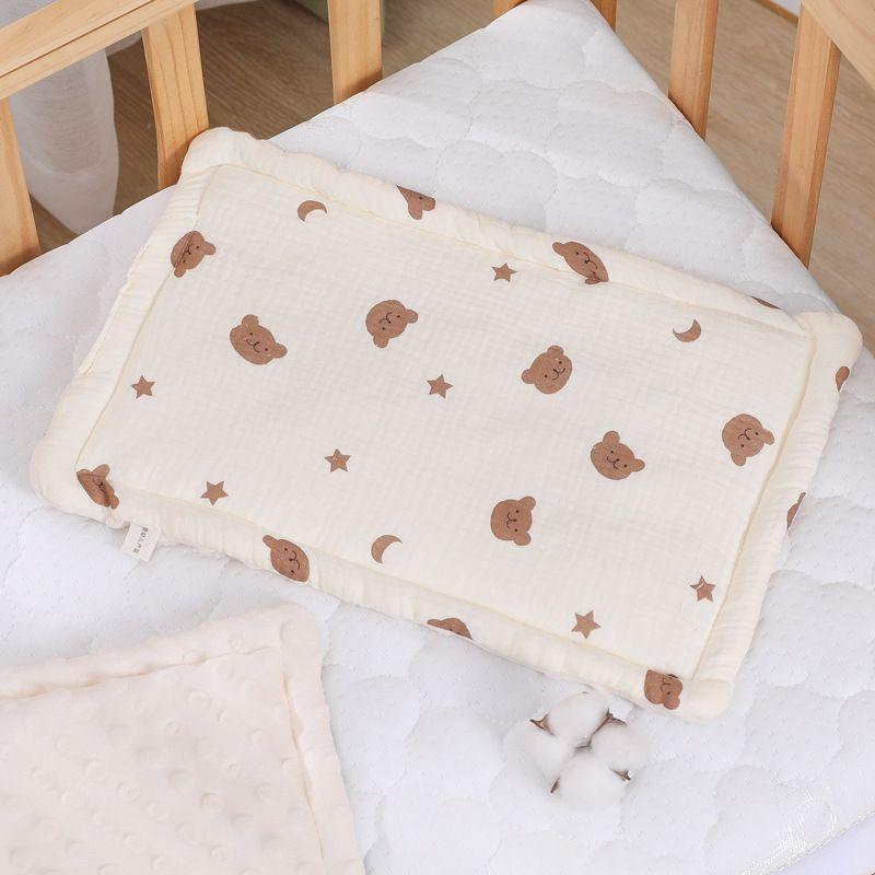 

Подушка для новорожденных, впитывающая пот, дышащая хлопковая, универсальная коричневый