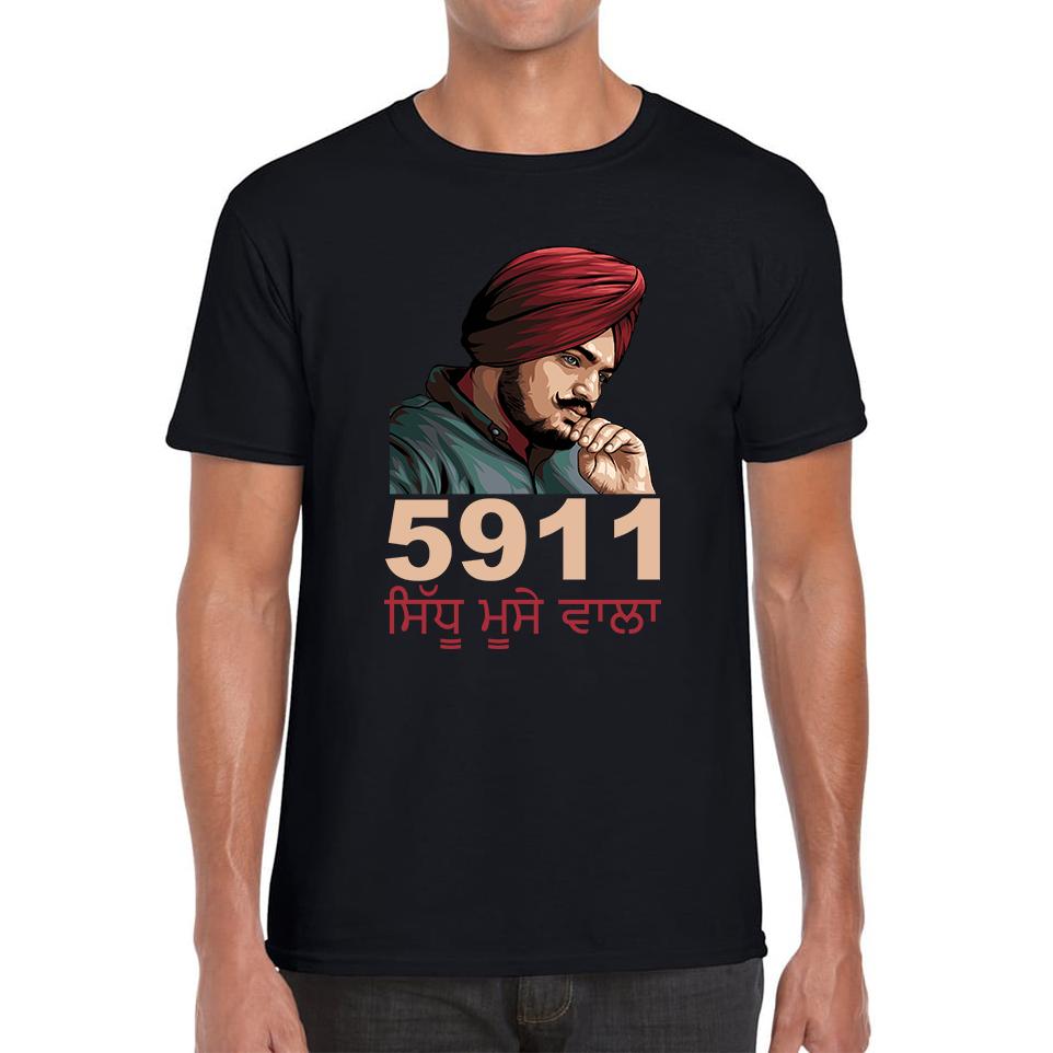 Sidhu Moose Wala 5911 Song Unisex Mens T Shirt Womens Tops Tees S